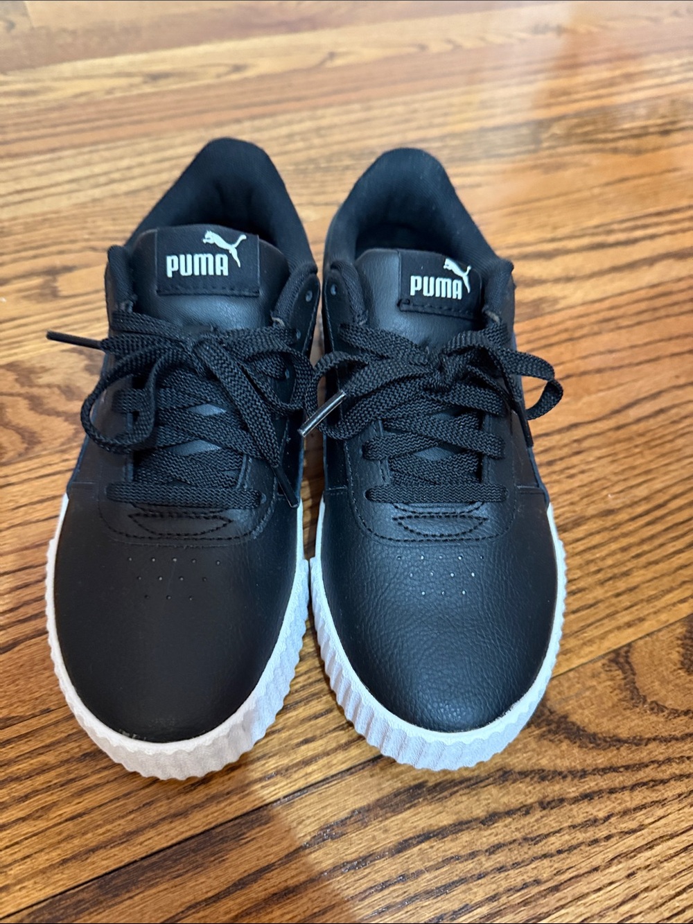Puma Black Sneakers with White Sole